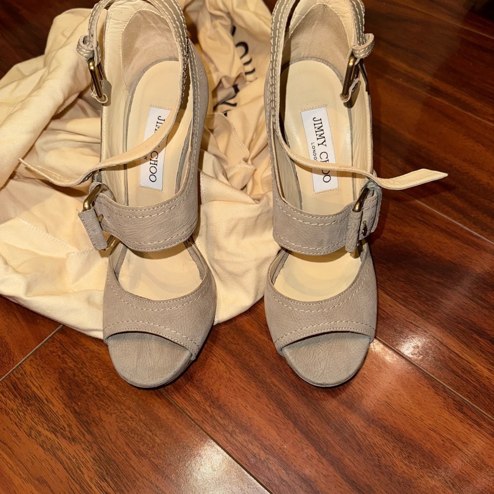 Jimmy Choo Beige Heeled Sandals